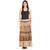 Beige cotton printed wrap around free size skirt