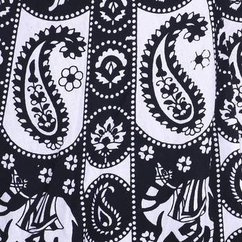 Black cotton printed wrap around free size skirt 5