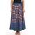 Blue cotton printed wrap around free size skirt