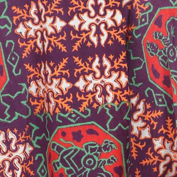 Purple cotton printed wrap around free size skirt 5