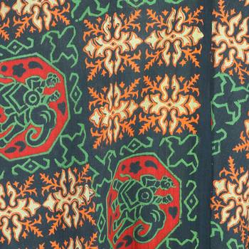 Green cotton printed wrap around free size skirt 5