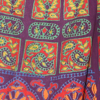 Purple cotton printed wrap around free size skirt 5