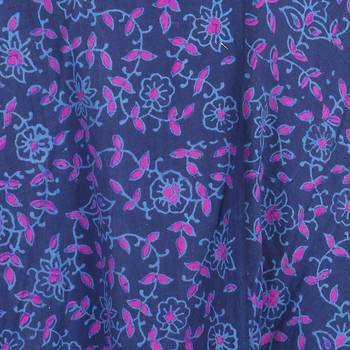 Blue cotton printed wrap around free size skirt 5