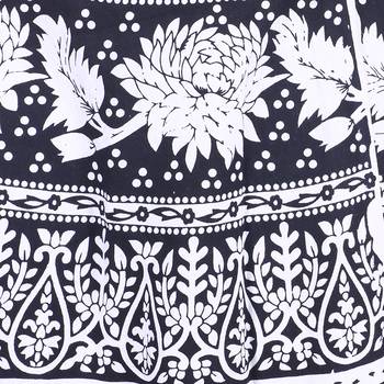 White cotton printed wrap around free size skirt 5