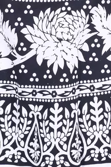 White cotton printed wrap around free size skirt