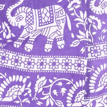Purple cotton printed wrap around free size skirt 5