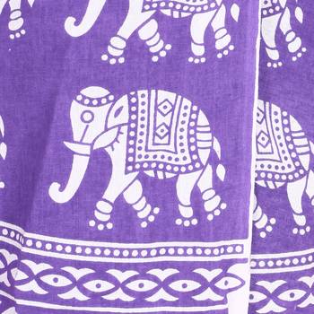 Purple cotton printed wrap around free size skirt 5
