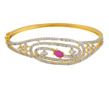 Red Cubic Zirconia Bangles And Bracelets 1