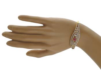 Red Cubic Zirconia Bangles And Bracelets 4
