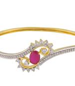 Affinity Jewellers Red Cubic Zirconia Bangles And Bracelets