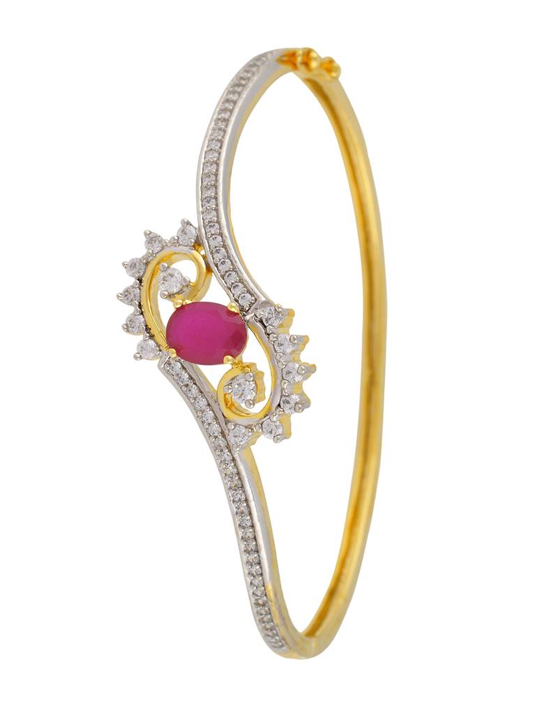 Affinity Jewellers Red Cubic Zirconia Bangles And Bracelets