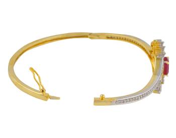 Affinity Jewellers Red Cubic Zirconia Bangles And Bracelets 3