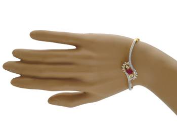 Affinity Jewellers Red Cubic Zirconia Bangles And Bracelets 4