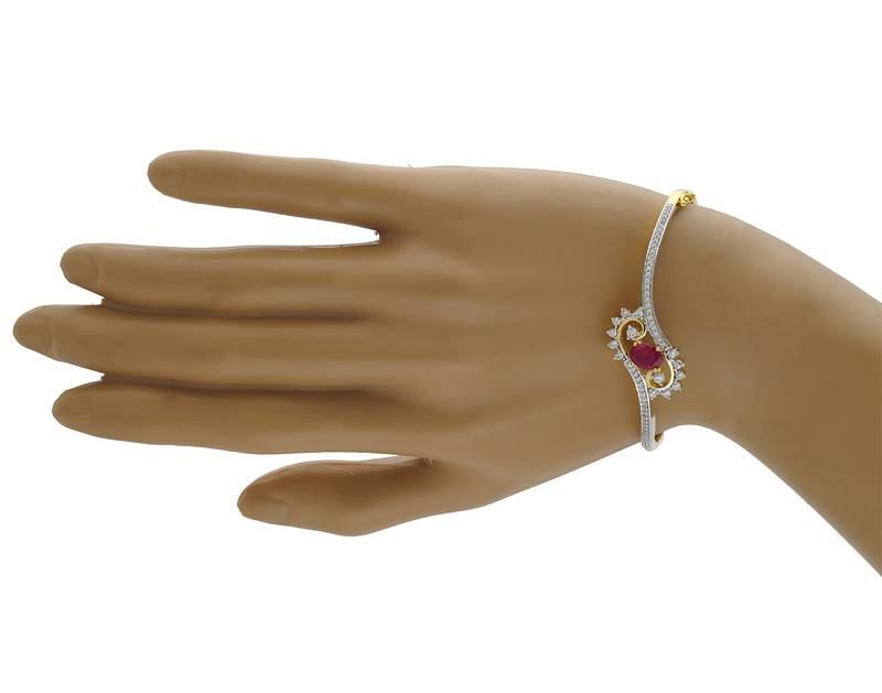 Affinity Jewellers Red Cubic Zirconia Bangles And Bracelets