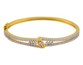 Gold Cubic Zirconia Bangles And Bracelets 1