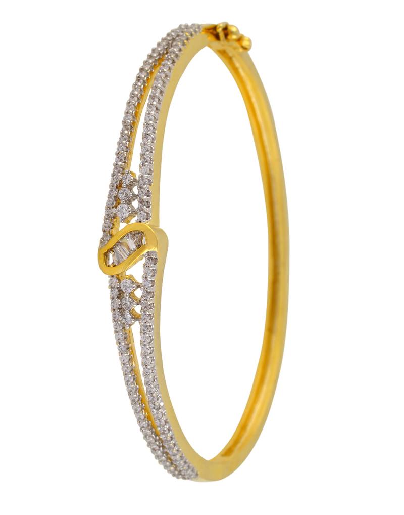 Gold Cubic Zirconia Bangles And Bracelets