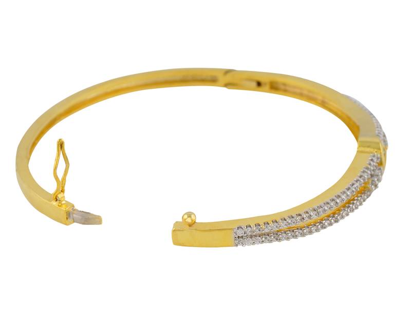 Gold Cubic Zirconia Bangles And Bracelets