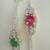 Ad Stone Setted 2 Pics Red Green N White Zerkon Stones Bangles