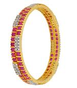 Red Cubic Zirconia Bangles And Bracelets