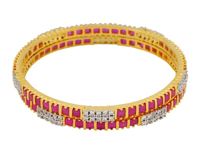 Red Cubic Zirconia Bangles And Bracelets