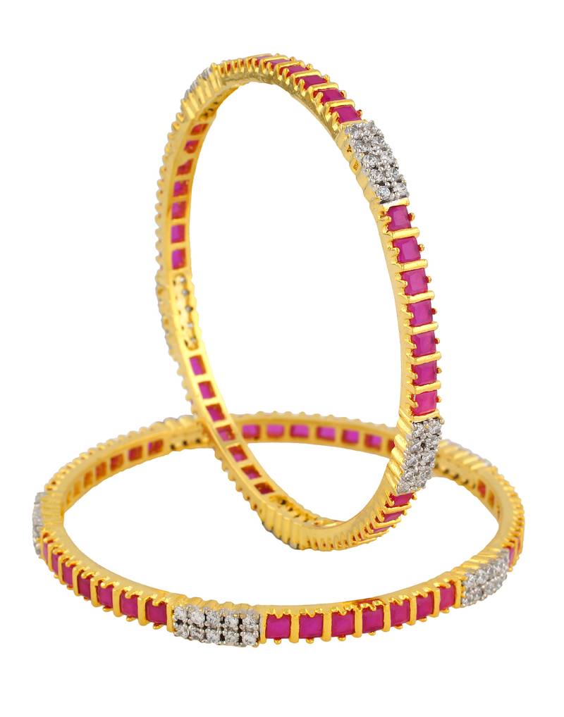 Red Cubic Zirconia Bangles And Bracelets