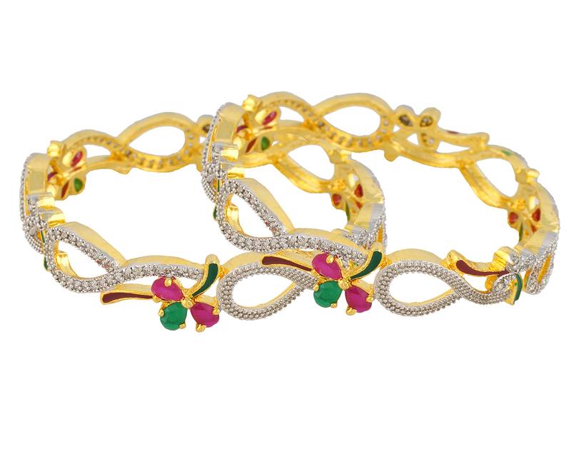 Red Cubic Zirconia Bangles And Bracelets
