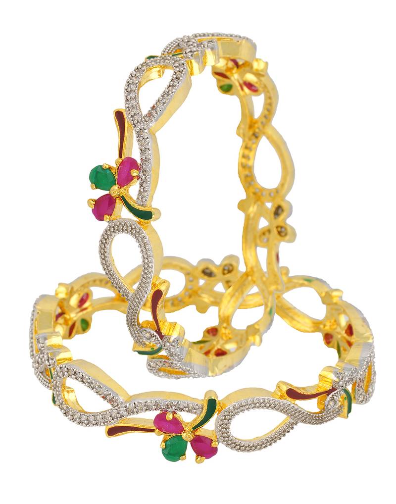 Red Cubic Zirconia Bangles And Bracelets
