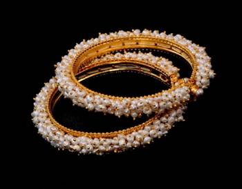 Real Pearls Seed Pearls Bangles From Hyderabad(Sridevi Bangle 1