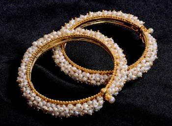 Real Pearls Seed Pearls Bangles From Hyderabad(Sridevi Bangle 2