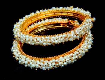 Real Pearls Seed Pearls Bangles From Hyderabad(Sridevi Bangle 3