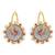 Gold Tone Cz Embellished Hoop Earrings