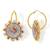 Gold Tone Cz Embellished Hoop Earrings