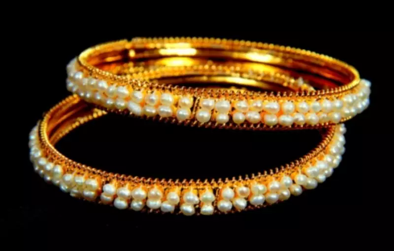 REAL PEARLS DOUBLE LINE SEED PEARLS BANGLE HYDERABAD 