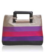 Multicolor celebrity design silk handbag