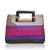 Multicolor celebrity design silk handbag
