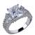 LOVE Collection Emerald Cut 3 Carat Square Solitaire Engagement Ring For Women