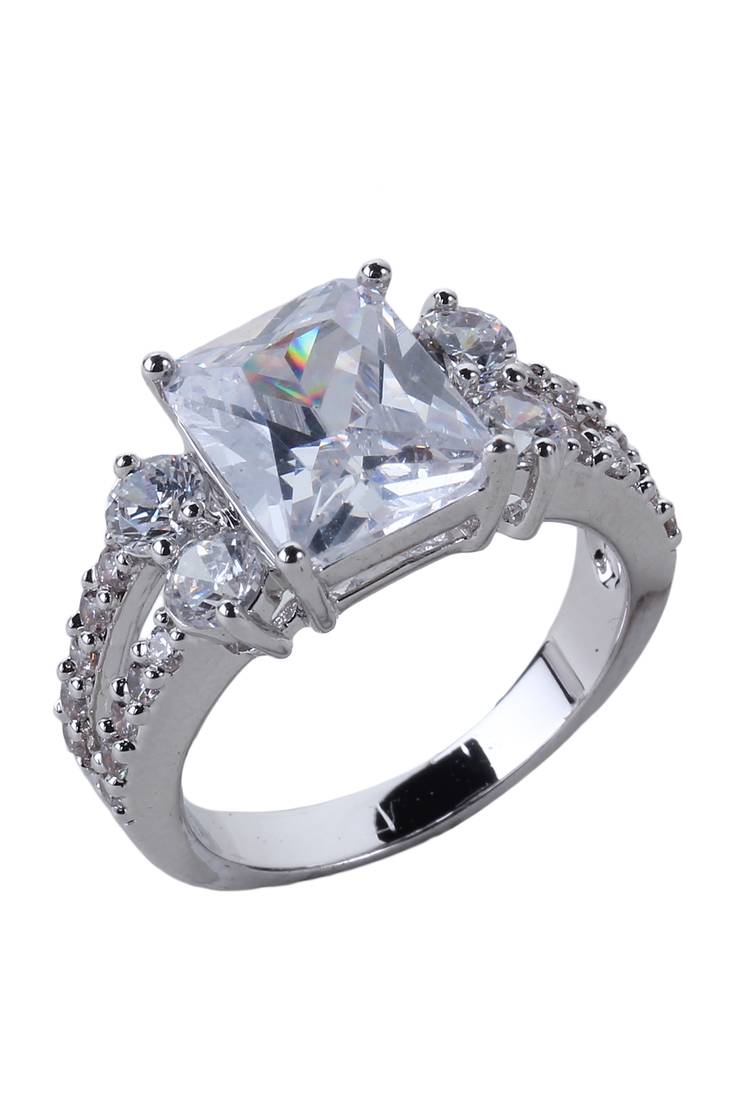 LOVE Collection Emerald Cut Carat Square Solitaire Engagement