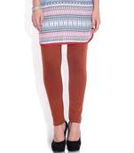 Red cotton lycra stitched leggings