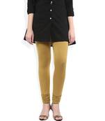 Beige cotton lycra stitched leggings