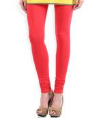 Pink cotton lycra stitched leggings