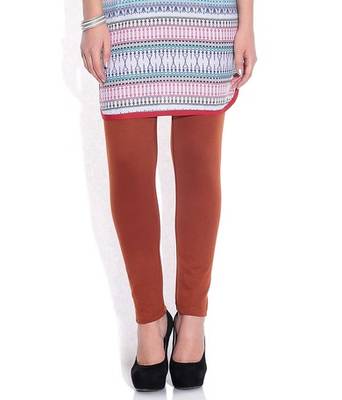 Red cotton lycra stitched leggings 1