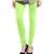 Green cotton lycra stitched leggings