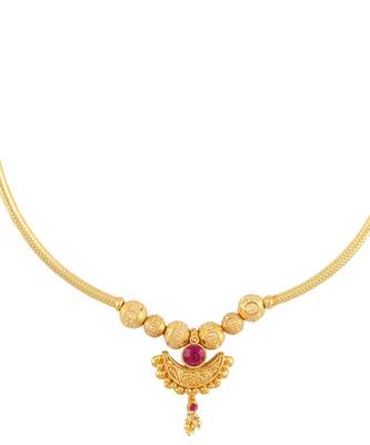 Crystal Yellow Gold Alloy Combo Pack Of 2 Necklace 5