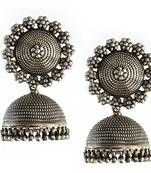 Silver Beads Studded Beautiful Designer Jhumki