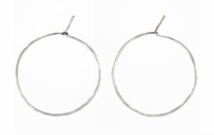 Special silver hoops earrings 1