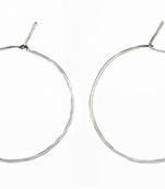 Special silver hoops earrings