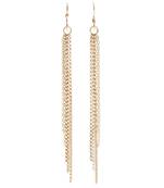 Golden chained earrings
