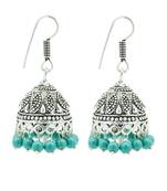 Exciting silver oxidised jhumka