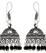Exciting silver oxidised jhumka