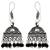 Exciting silver oxidised jhumka